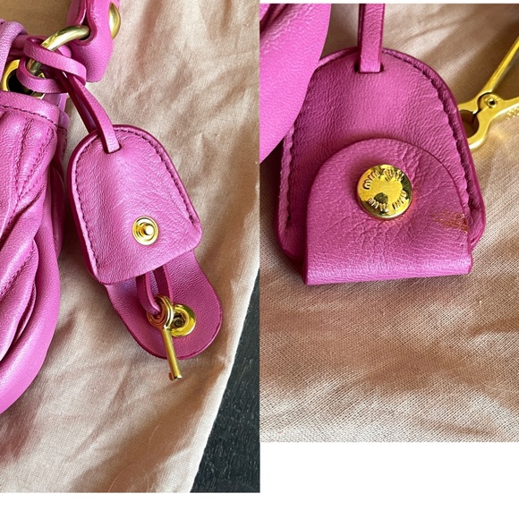 MIU MIU Miu Coffer pink matelasse nappa leather handbag crossbody bag w/dust bag - Picture 12 of 16